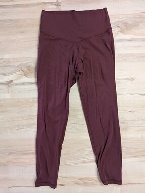 Offline by Aerie real me 7/8 high rise leggings burgandy dark red